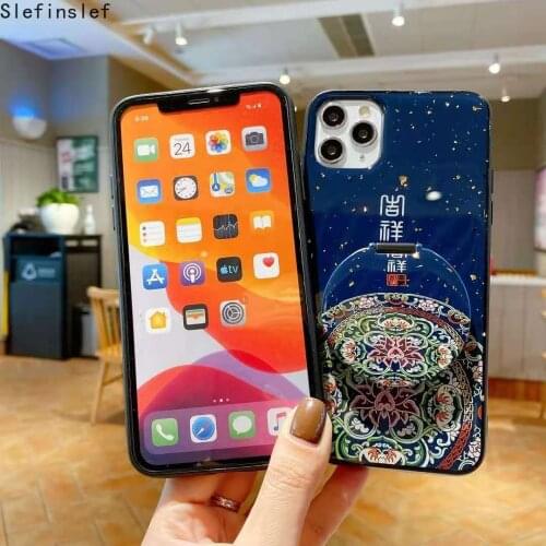 Lucky and Ruyi Epoxy phone case For OPPO A9 F11 A72 A52 A92S A8 A9 2020 A11 X Reno 3 4 pro Chinese Style with mirror shell