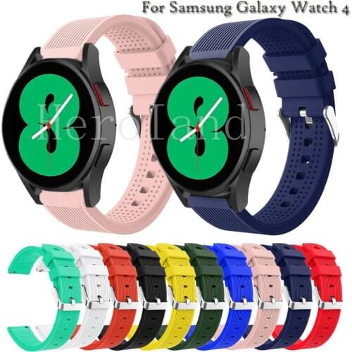 20mm WatchStrap Silicone For Samsung Galaxy watch 4 40mm 44mm Smart Bracelet For Galaxy Watch 4 Classic 42mm 46mm Wrist band new