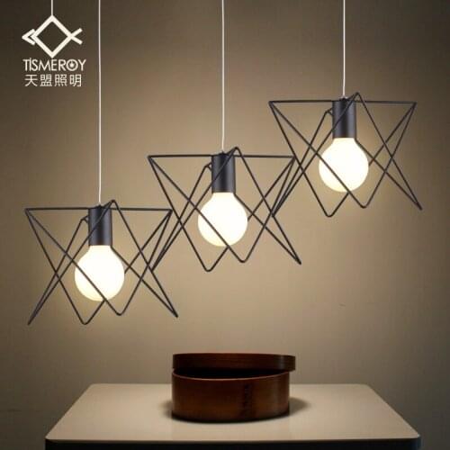 Nordic Personality Coffee Shop Three Head Of Art Simple Restaurant Clothing Shop Pendant Pendant T017 hanging lamp