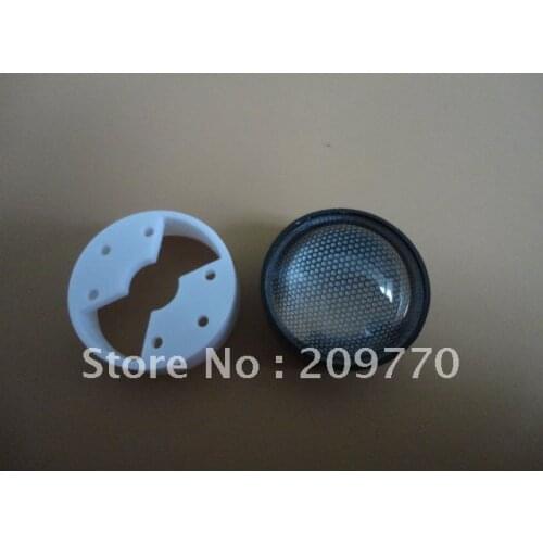 LED lens (with bracket Diameter :24.5MM 60 degrees and Diameter :25.5MM 45degrees )grid surface convex lens, 1W 3W 5W lens
