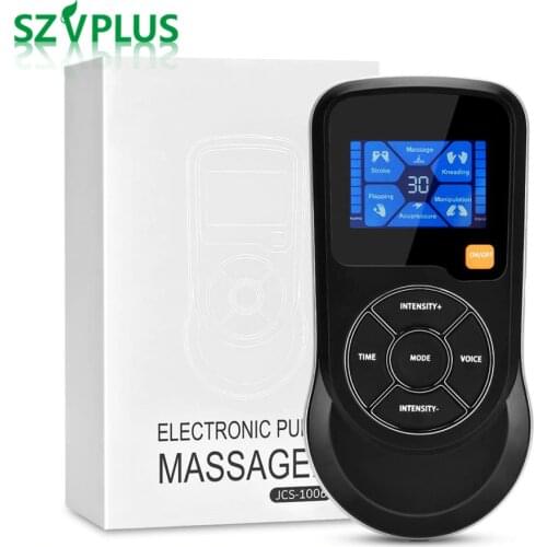 Smart Muscle Electrostimulator TENS EMS physiotherapy Voice Massage 6 mode 15 intensity pain relief USB Weight Loss Slimming