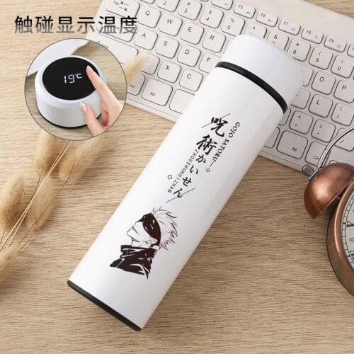 Anime Jujutsu Kaisen Itadori Yuji Stainless Steel Vacuum Cup Men Women Intelligent Screen Thermos Cup Water Cup Water Bottle