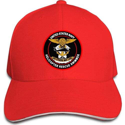 Helicopter Search And Rescue Swimmer Adjustable Baseball Caps Vintage Sandwich Capcustom Logo