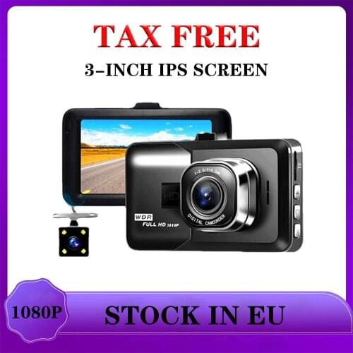 Full HD 1080P Dash cam Video Recorder Driving For Car DVR Camera 3" Cycle Recording Night Wide Angle Dashcam Video Registrar LCD