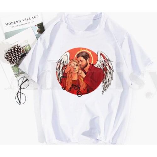 Devil Lucifer Harajuku 90S Morningstar Vintage Tshirt Hip Hop Girl Print Top Tees Harajuku Tshirts Fashion Summer T-shirt