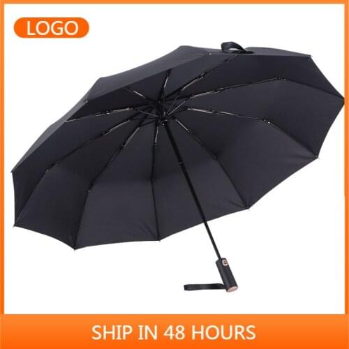 10-bone full-automatic umbrella three-fold umbrella umbrellas Fully-automatic Folding One Size Pongee Paradise umbrella