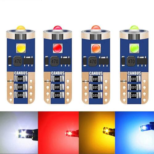 2X T10 W5W Bright LED Car Light Car Interior Reading Dome Lights 192 WY5W Canbus Auto Wedge Parking Lamp Wedge Tail Side Bulb