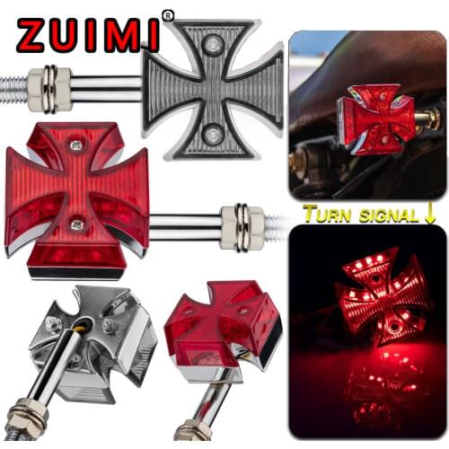 2pcs / Motorcycle Turn Signal Cross Metal Led12v1.5w0.125a M10mm For Yamaha Virago Xv535 Fz6 Road Starmotorcycle Accessory