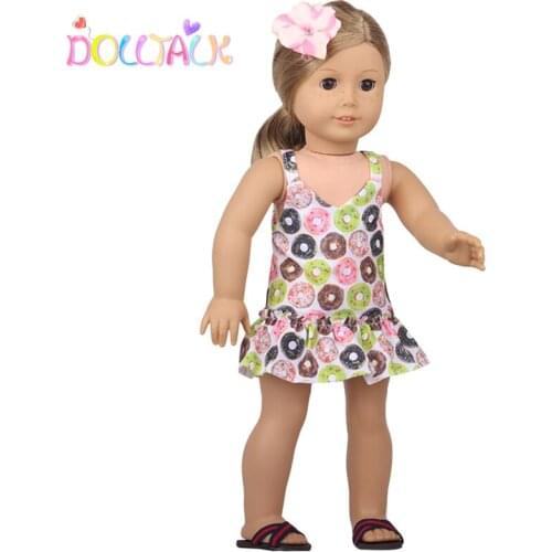 2021 New Fashion Sweet Buns Girl Doll Clothes Slip Dress For 43cn New Baby Born Dolls &18 Inch American Toys 1/3 BDJ Blyth Dolls