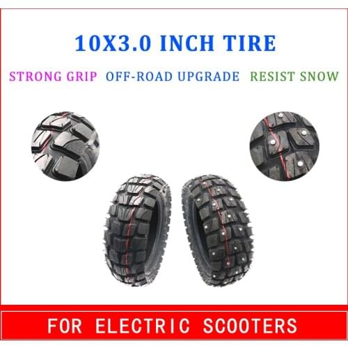 255X80 10*3.0 Tire For Electric Scooter Zero 10x Dualtron Kugoo M4 Upgrade 10 Inch 10x3.0 80/65-6 Off Road Studded Snow Tires
