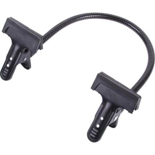 50cm Photo Studio Lighting Light Stand Aluminum Alloy Flexible Gooseneck Tube with 2 Heavy Duty Clamp At the End