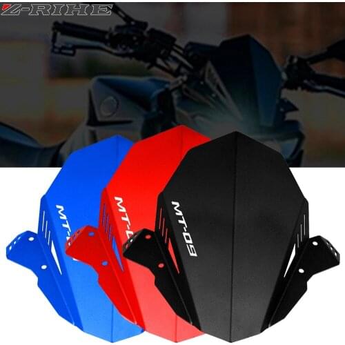 For Yamaha FZ-09 MT-09 FZ09 MT09 2017-2020 Motorcycle Aluminum Front Windshield Windscreen Wind Deflector Protection Accessories