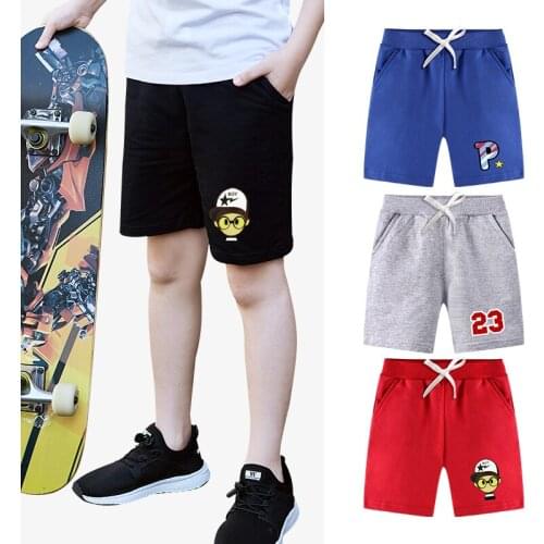 Boys' Cotton Sports Shorts,Boys' Casual Pull-On Soft Shorts Solid Cotton Comfort Soft Casual Shorts For Summer（4T-16Years
