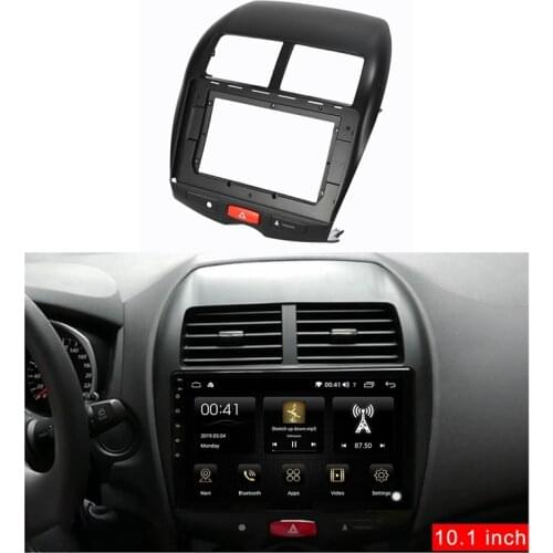 Car Fascia Dash Kit Installation Facia Panel Emergency Light Dvd Frame for MITSUBISHI ASX 2013-2017 2DIN 10.1 Inch