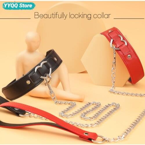 BDSM Sex Toy Set Exquisite Metal Chain Leather Collar Cosplay Bondage Toys Couples Wear Flirting Sex Abuse Toys Adult Products