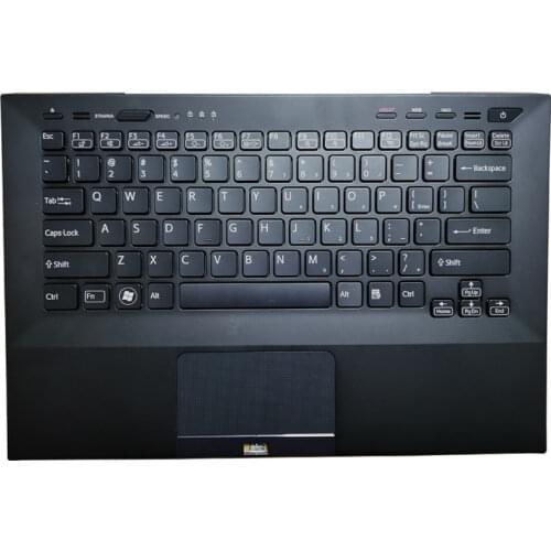 New for Sony vaio VPCSA VPCSB VPCSC PCG-4121DM PCG-4121EM PCG-41211M PCG-41218M Palmrest silver US USX Keyboard Fingerprint