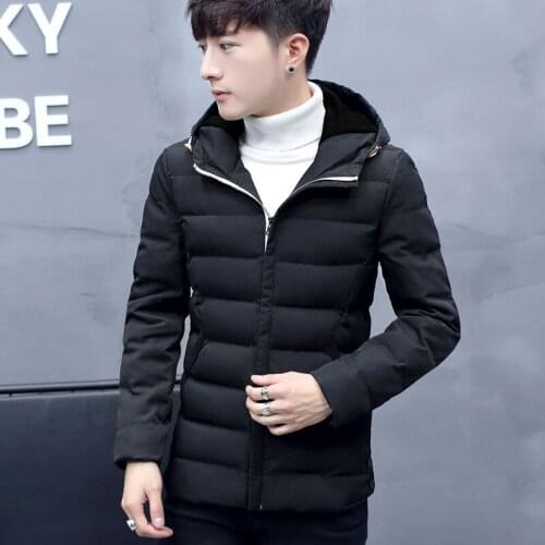 Cotton-padded Clothes Mens New Style Winter Casual Jacket Teenager Korean-style Slim Fit Thick Cotton-padded