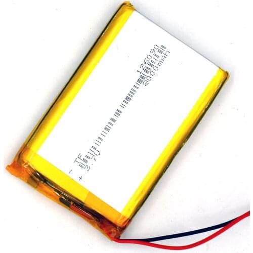 3.7V 8000mAh LI PO Rechargeable Polymer Lithium Battery 126090 For PSP Navigation Ebook Speaker Notebook Power