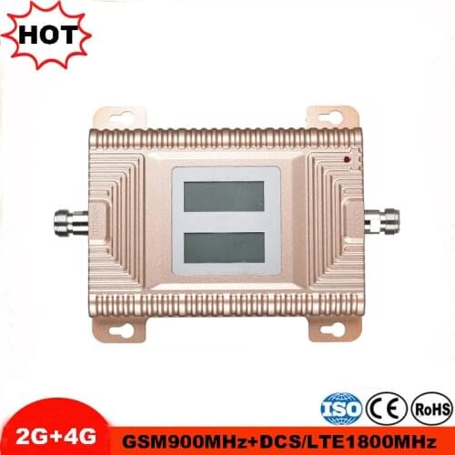 LCD Display GSM 900 4G LTE 1800 Repeater GSM 900 1800 mhz cellular Signal Booster 65dB Dual Band Amplifier Repetidor Celular