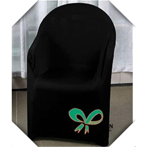 Black white Arm Lycra Spandex Chair Cover Fit For Plastic Arm Chair Stretch Chair Covers party decorations