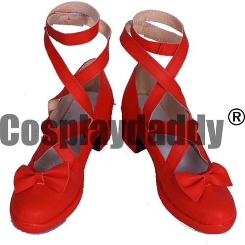 The Maid Dragon of Kobayashi-san Kanna Kamui Red Girls Cosplay Shoes Boots S008