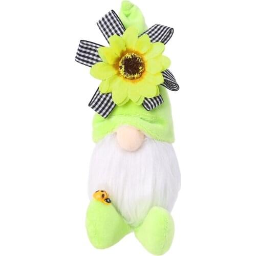 Bumble Bee Gnome Plush Decoration, Spring Sunflower Gnome Cute Faceless Doll
