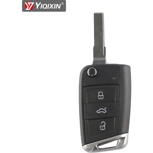 YIQIXIN Flip 3 Button Folding Key For VW Volkswagen Tiguan A7 MQB VII Golf 7 MK7 4 5 Passat B5 B6 Polo Touran For Skoda Octavia