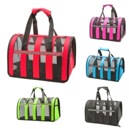Outdoor Dog bags travel pet nylon stripe breathable cat carrier bag Colorful Handbag S-L Size Easy Carry Pet Bag pet carrier