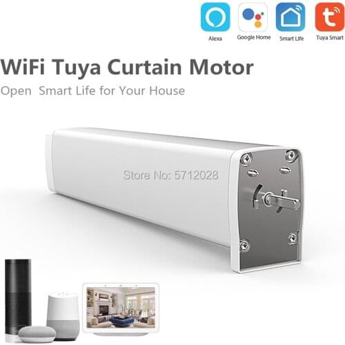 Smart Double Curtain Blind Motor Google Home WiFi Tuya Curtain Motor Double Electric Stage Curtains electric curtain system