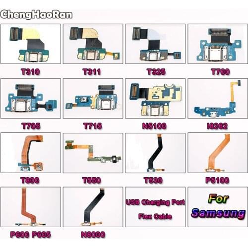 ChengHaoRan USB Charging Dock Port Connector Flex Cable For Samsung Galaxy Tab 3 8.0 T310 T311 T325 T700 T705 N5100 I8262 P5100