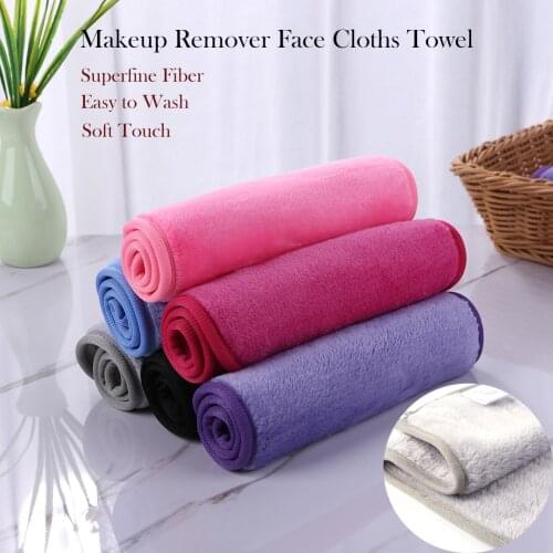 1pc Soft Reusable Makeup Remover Facial Cleaning Towel Microfiber Cotton Pads Cloth Face Towel Cleaner Skincare Beauty Tools