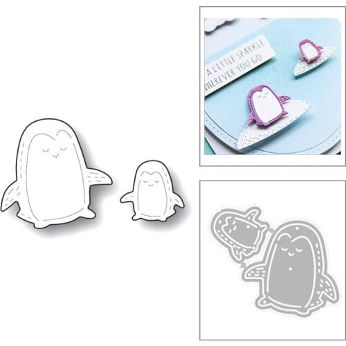 2020 New Lovely Animal Penguin Sewing Thread Embossing Metal Cutting Dies For DIY Scrapbooking Greeting Card Making No Stamps