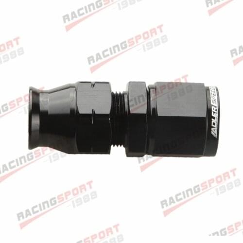 -8 AN AN8 Female To 1/2" Fuel Line Tube Adapter Fitting Black