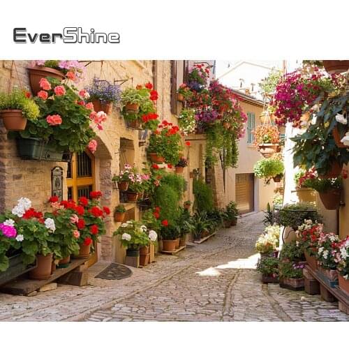 Evershine Diamond Painting Landscape Flower Full Drill Square Diamond Embroidery Scenery Beaded Painting Cross Stitch Mosaic Kit