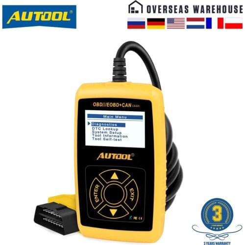 AUTOOL CS320 OBD2 Automotive Scanner OBD 2 II Car Code Reader Auto Vehicle Scan Diagnostic Tool PK AD310 Launch X431 OM123 Scan