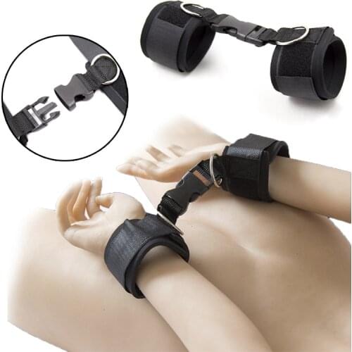 BDSM Bandage Handcuffs Ankle Cuffs Restraint Bondage Set Handcuff Adult Games Erotic Flirting Sex Toys for Women Men and Couples