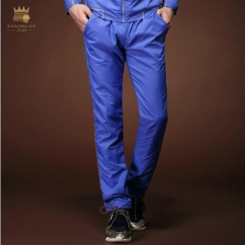 Free Shipping New Male fashion mans Men casual 2015 new spring thin sportswear trousers pants blue slacks 15815 on sale
