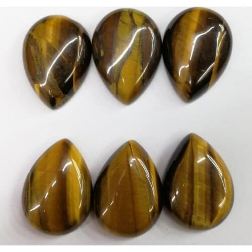 Wholesale 25x18mm natural tiger eye stone teardrop CAB CABOCHON beads for DIY jewelry accessories Free shipping 20pcs/lot