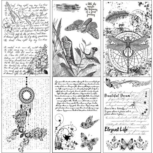 DABOXIBO 19 Retro Texts Clear Stamps Mold For DIY Scrapbooking Cards Making Decorate Crafts 2021 NEW Arrival