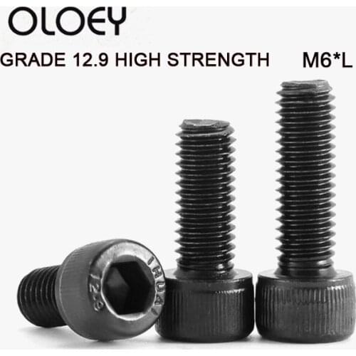 DIN912 12.9 M6*L Grade Cup Head Hexagonal Machine Screw Black Cylindrical Head Bolt Hex Socket Cheese Head Screw