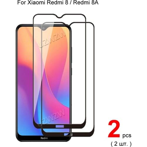 2pcs Full Cover Tempered Glass For Xiaomi Redmi 8A Redmi 8 Screen Protector Protective Glass For Xiaomi Redmi 8A 8