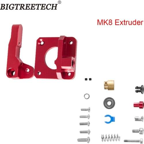 CREALITY MK8 Extruder Aluminum Alloy Block Bowden Extruder 1.75mm Filament Red Metal 3D Printer Parts For CREALITY CR10 Ender3