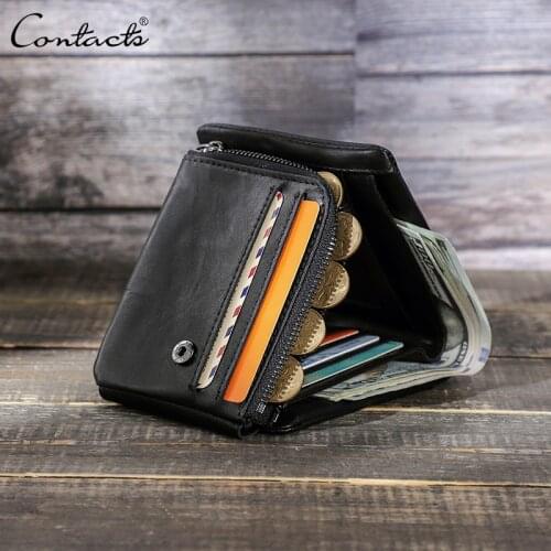 Genuine Leather Wallet Brand Designer Men Trifold Wallets Male Coin Purse Multifunctional Card Holder Money Bag Small Portemonne