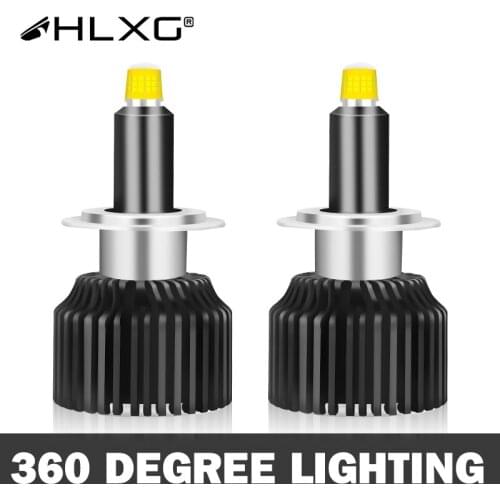 HLXG 18000LM 1 canbus headlight led h7 CSP 5000K bulb 9012 HB3 HB4 9005 9006 H8 H9 H11 lamp 360 car Light светодиодные лампочки