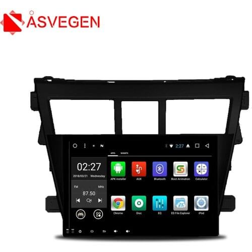 Asvegen 9 inch 2din Android 7.1 HD Cord Core Car Navigation Stereo Multimedia Player Auto GPS Radio For For Toyota VIOS 2008