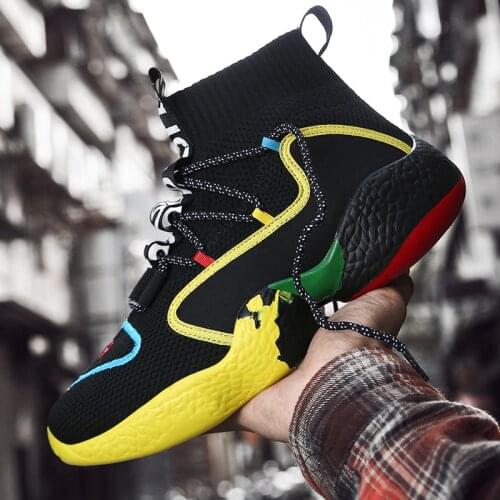 Men Basketball Shoes High Top Gym Socks Shoes Training Ankle Breathable Outdoor Sports Shoes Men Sneakers Mens Basketball Shoes