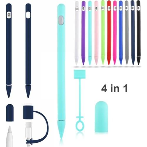 Soft Silicone For Apple Pencil iPad Pro Tablet Touch Pen Stylus Pencil Case Compatible Protective Pouch Cover