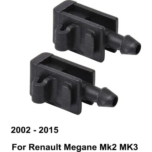 Front Windshield Washer Nozzle 8200082347 for Renault Megane Mk2 Mk3 ( 2002 - 2015 ) ( Pack of 2 )