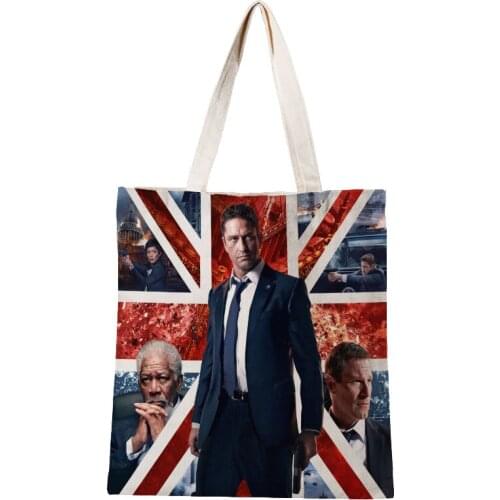 Custom Gerard Butler Shopping Bag Graphic Tote Harajuku Shopper Bag Women Canvas Shoulder Bag Female Ulzzang Eco 30*35cm