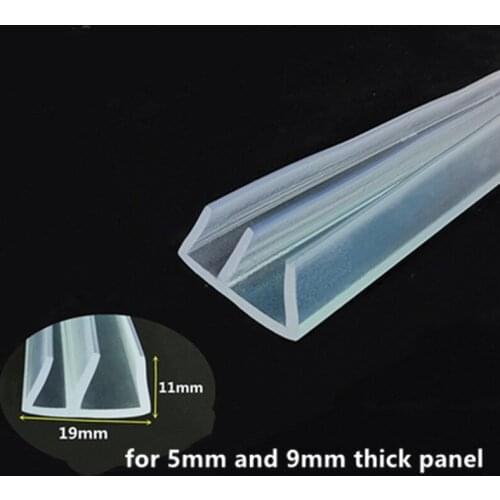 PVC Rubber E Strip Edge Shield Encloser Bound for 5mm 9mm Glass Door Metal Wood Panel Board Vehicle Seals Transparent